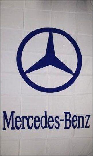 Mercedes-Benz logo flag, high-quality automotive style flag for Mercedes-Benz fans, ideal for outdoor or indoor display, perfect for car enthusiast decor.